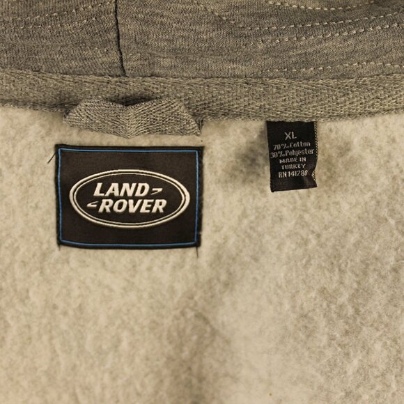 Land Rover Men's XL Grey Cotton/Polyester Blend Full Zip Hoodie - Picture 7 of 10